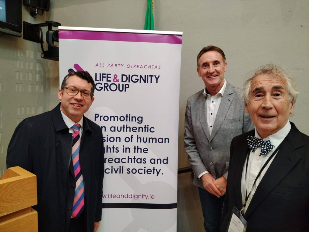 Oireachtas Life and Dignity Group hosts event on Whole Person Care with Professor Tom Hutchinson